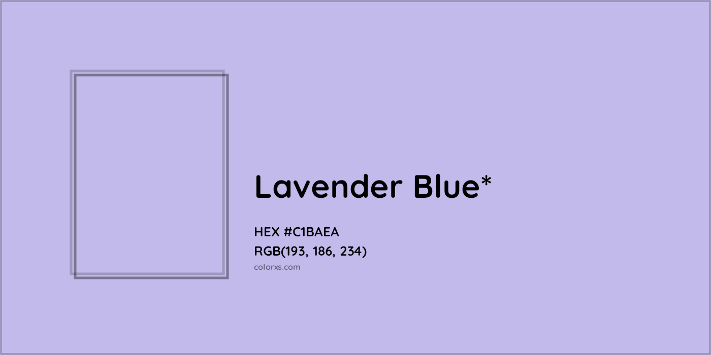 HEX #C1BAEA Color Name, Color Code, Palettes, Similar Paints, Images