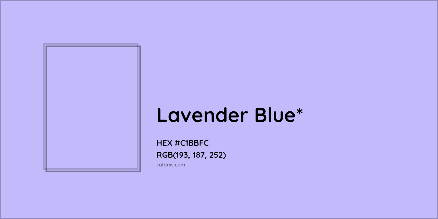 HEX #C1BBFC Color Name, Color Code, Palettes, Similar Paints, Images