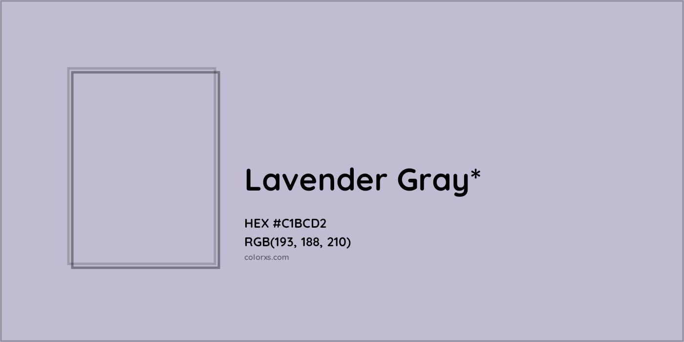 HEX #C1BCD2 Color Name, Color Code, Palettes, Similar Paints, Images