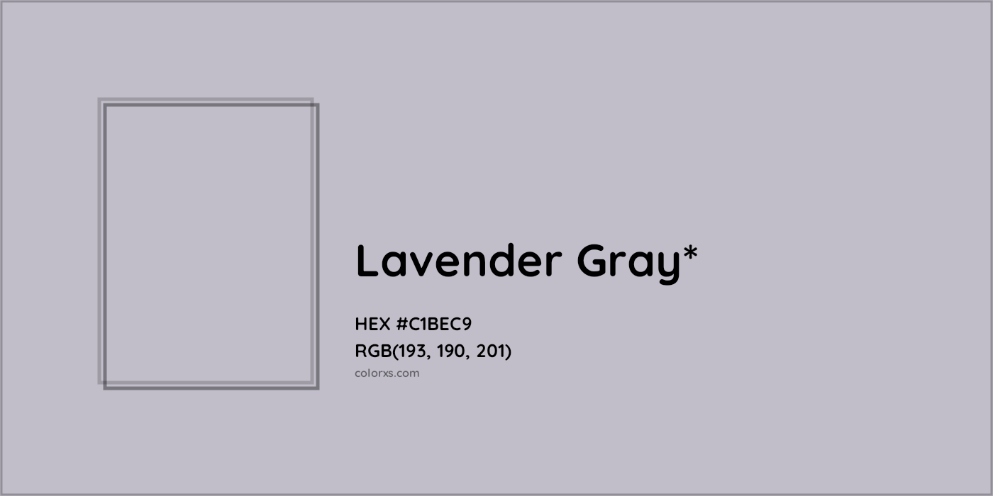 HEX #C1BEC9 Color Name, Color Code, Palettes, Similar Paints, Images