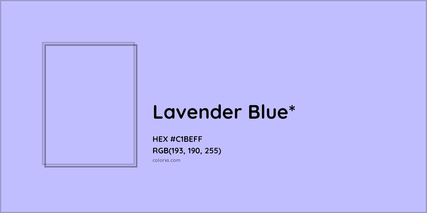 HEX #C1BEFF Color Name, Color Code, Palettes, Similar Paints, Images