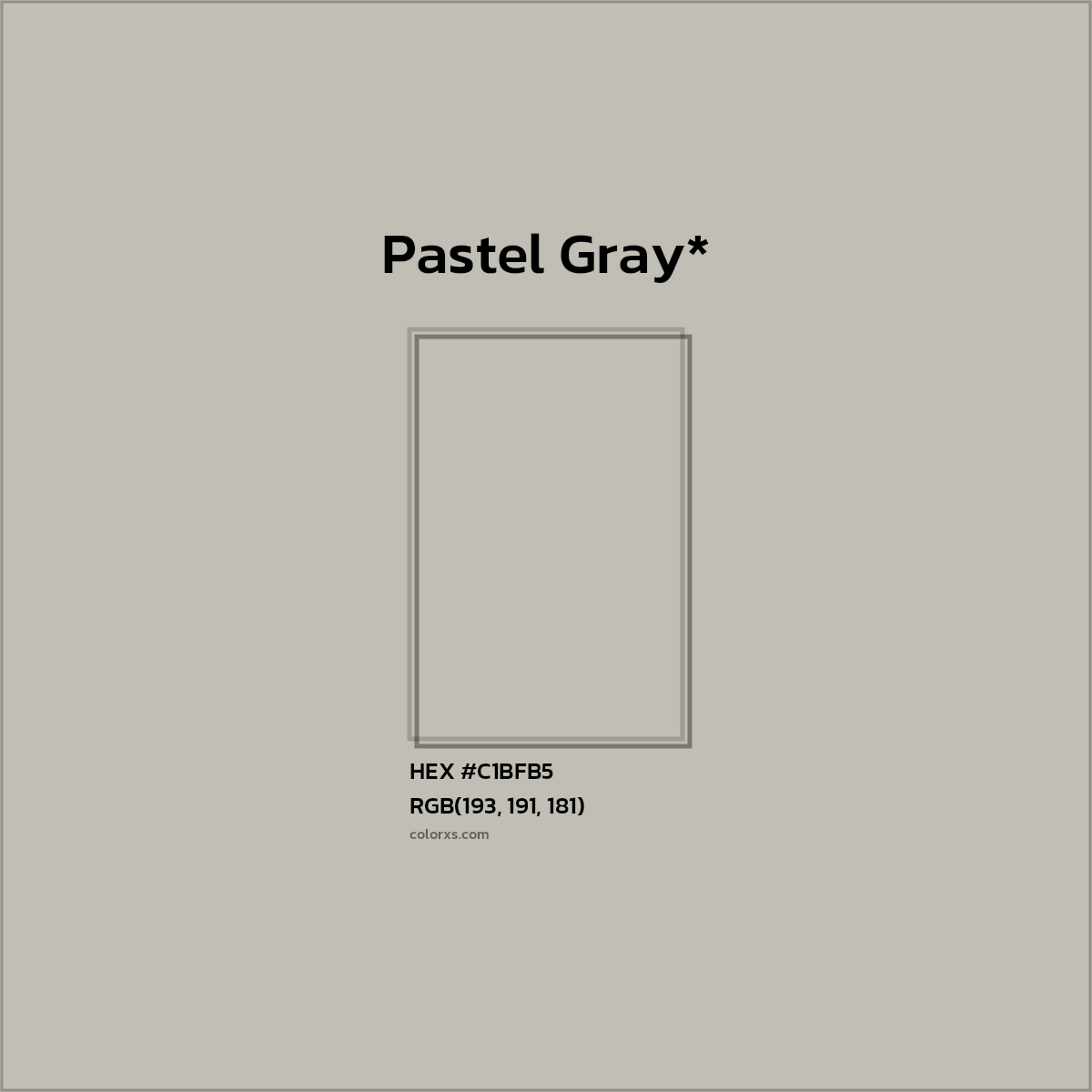 HEX #C1BFB5 Color Name, Color Code, Palettes, Similar Paints, Images