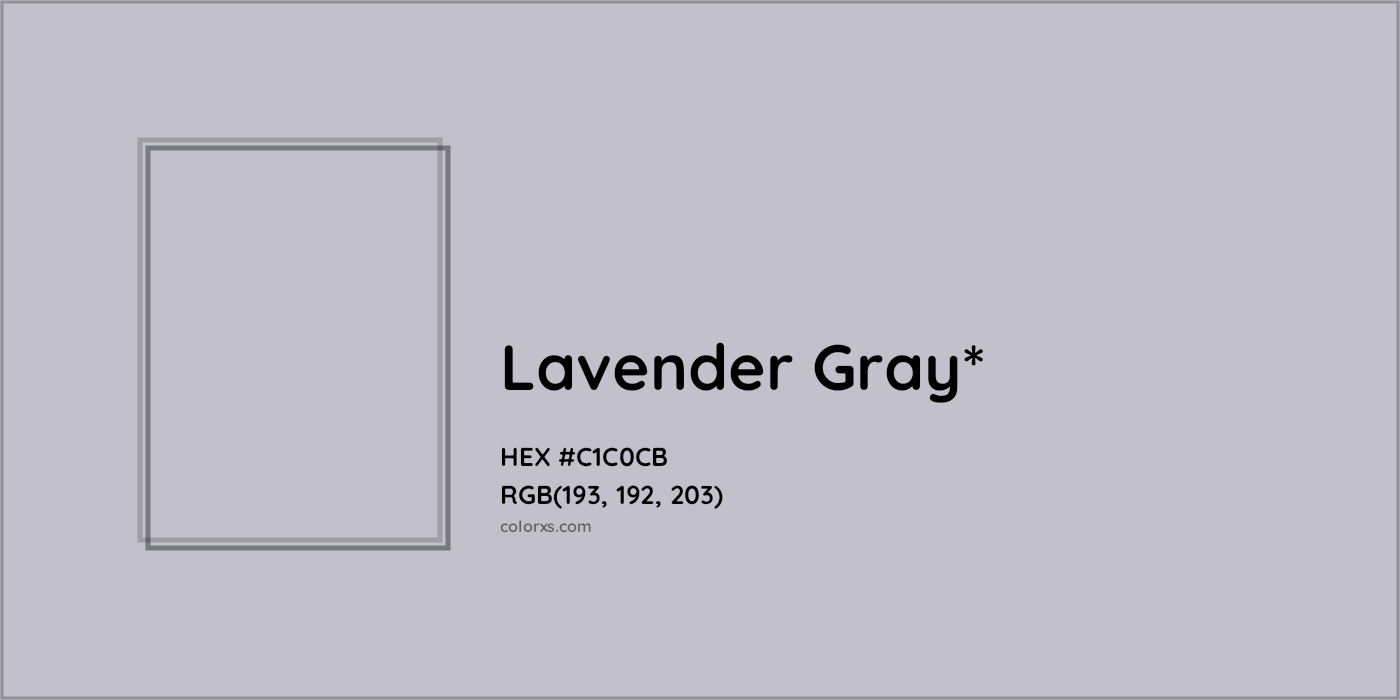 HEX #C1C0CB Color Name, Color Code, Palettes, Similar Paints, Images