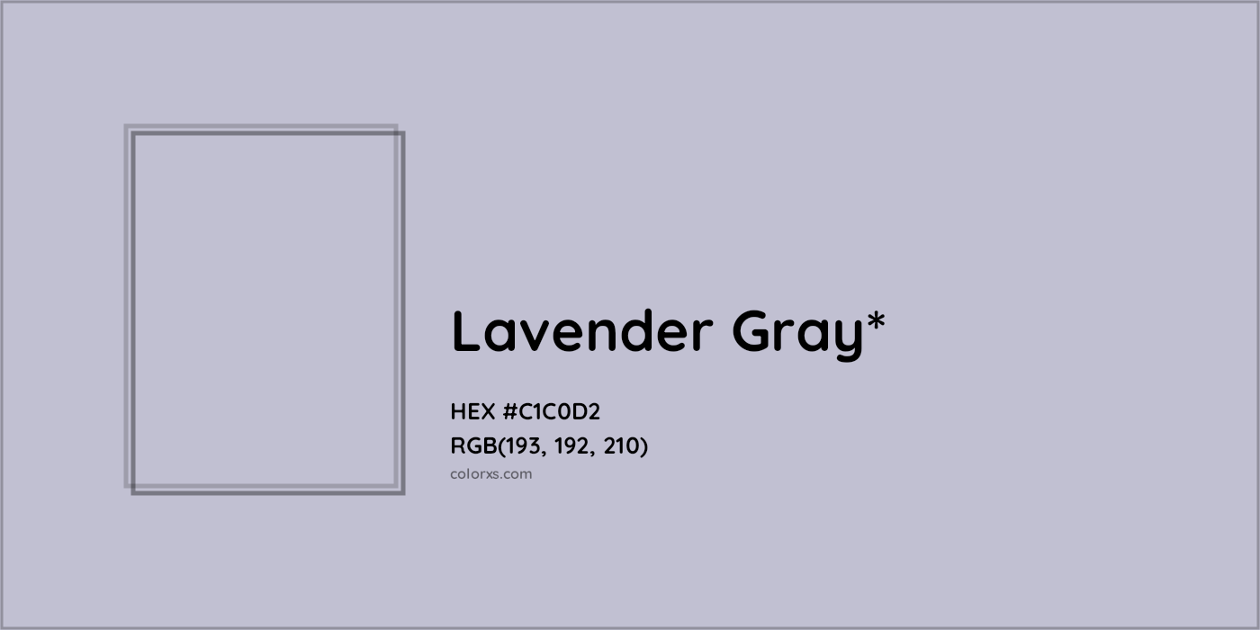 HEX #C1C0D2 Color Name, Color Code, Palettes, Similar Paints, Images