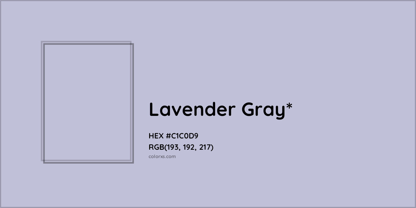 HEX #C1C0D9 Color Name, Color Code, Palettes, Similar Paints, Images