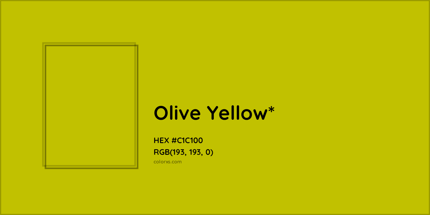 HEX #C1C100 Color Name, Color Code, Palettes, Similar Paints, Images