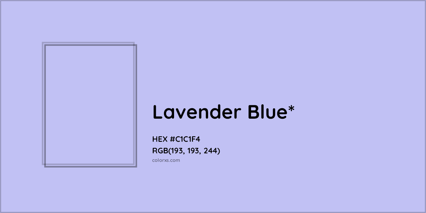 HEX #C1C1F4 Color Name, Color Code, Palettes, Similar Paints, Images