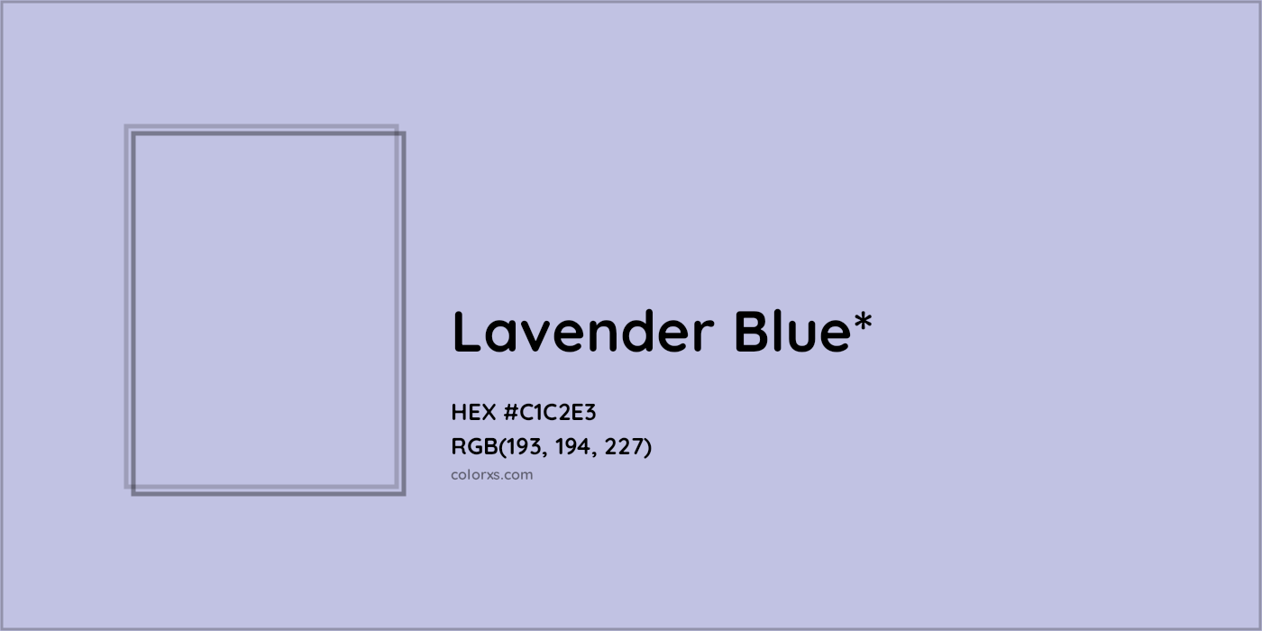 HEX #C1C2E3 Color Name, Color Code, Palettes, Similar Paints, Images