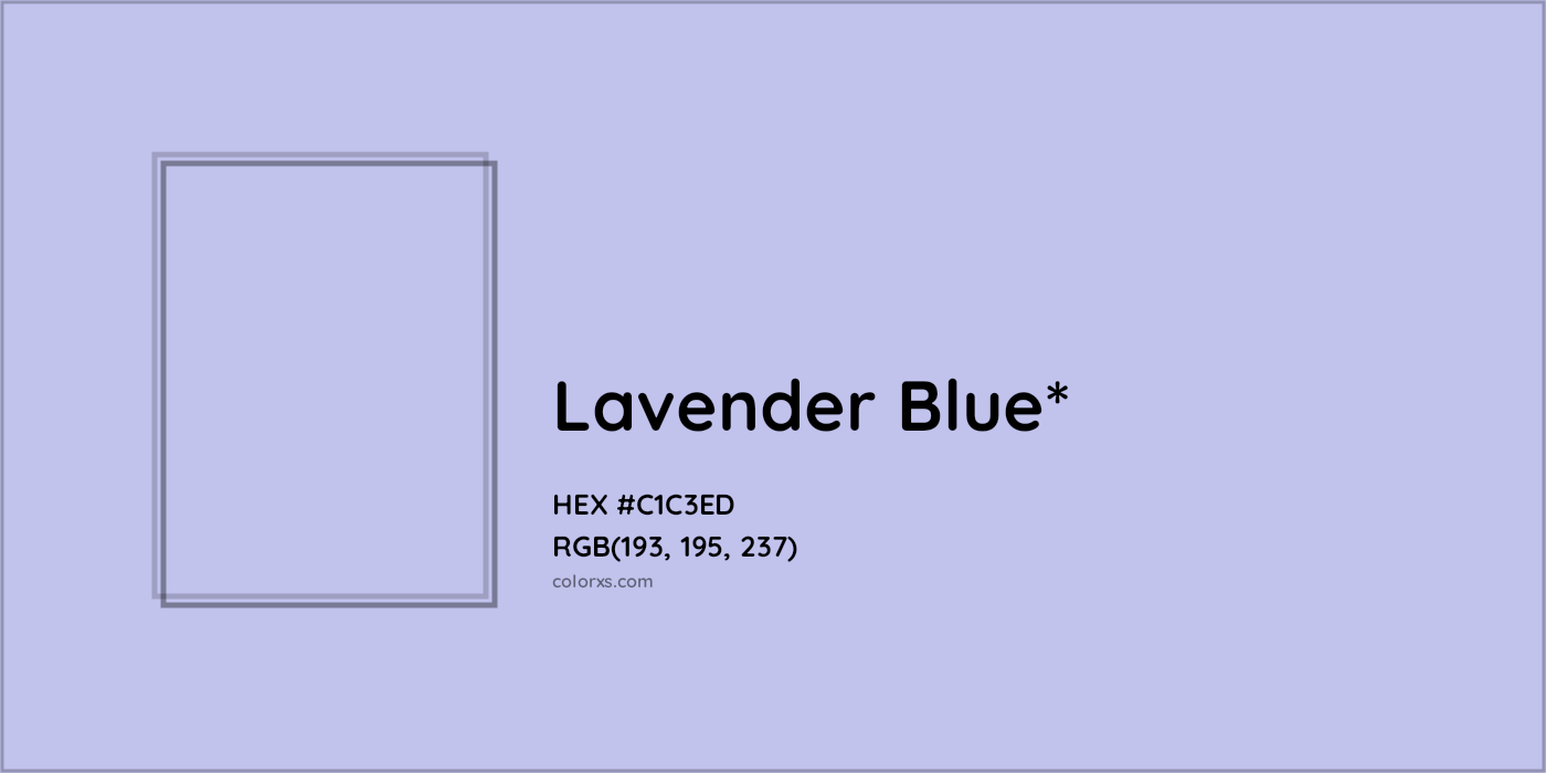 HEX #C1C3ED Color Name, Color Code, Palettes, Similar Paints, Images