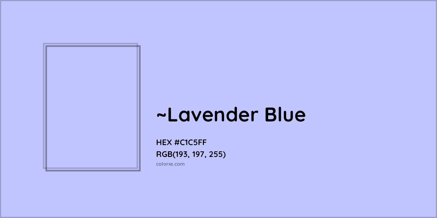 HEX #C1C5FF Color Name, Color Code, Palettes, Similar Paints, Images