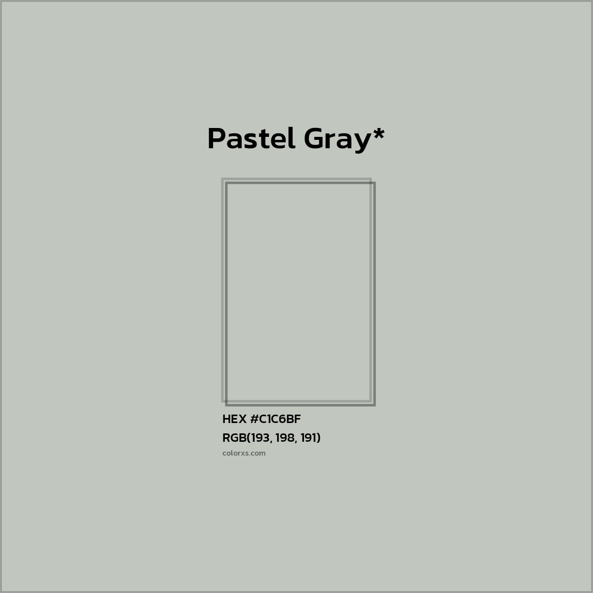 HEX #C1C6BF Color Name, Color Code, Palettes, Similar Paints, Images