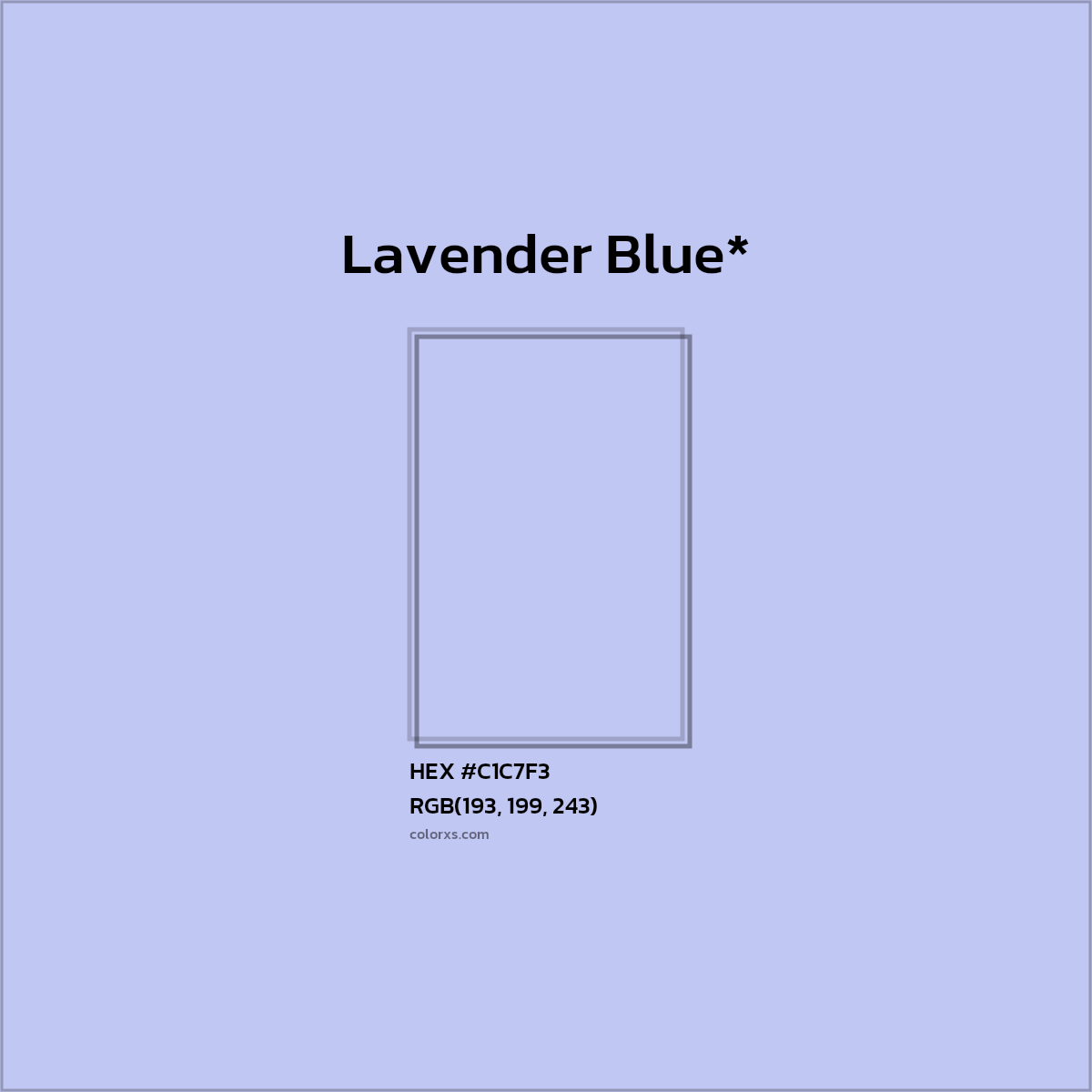 HEX #C1C7F3 Color Name, Color Code, Palettes, Similar Paints, Images