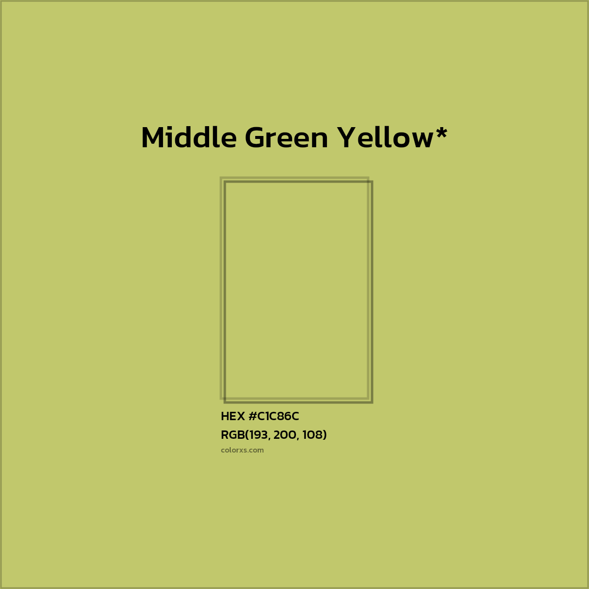 HEX #C1C86C Color Name, Color Code, Palettes, Similar Paints, Images