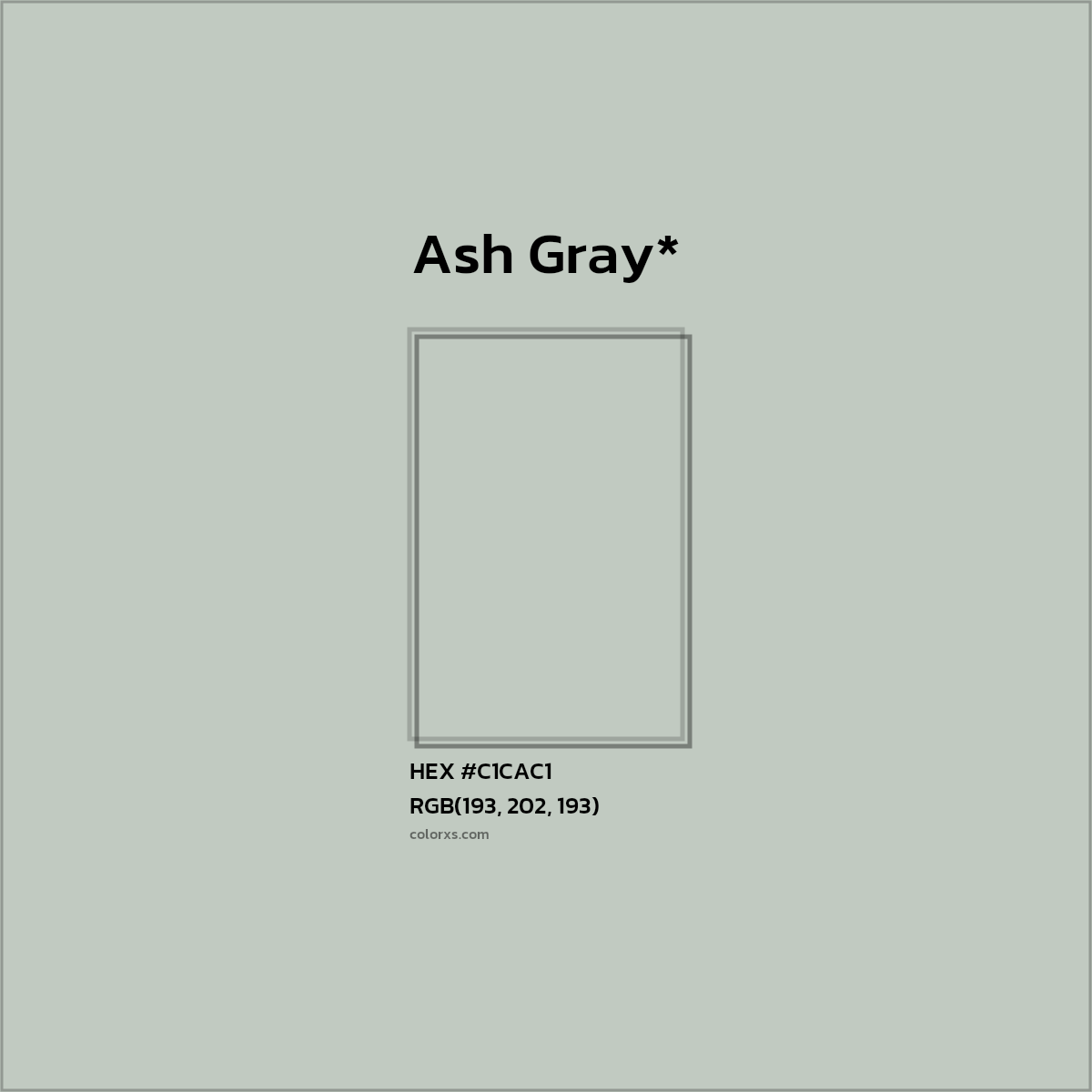 HEX #C1CAC1 Color Name, Color Code, Palettes, Similar Paints, Images