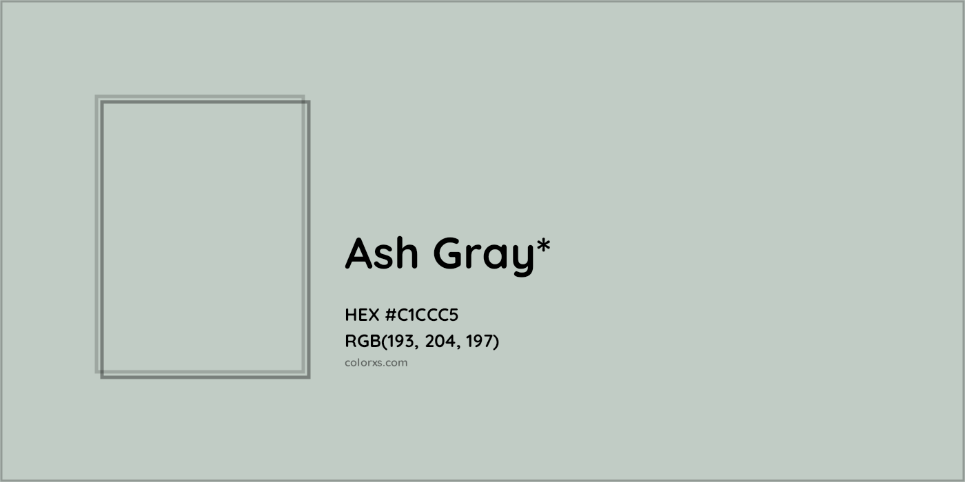 HEX #C1CCC5 Color Name, Color Code, Palettes, Similar Paints, Images