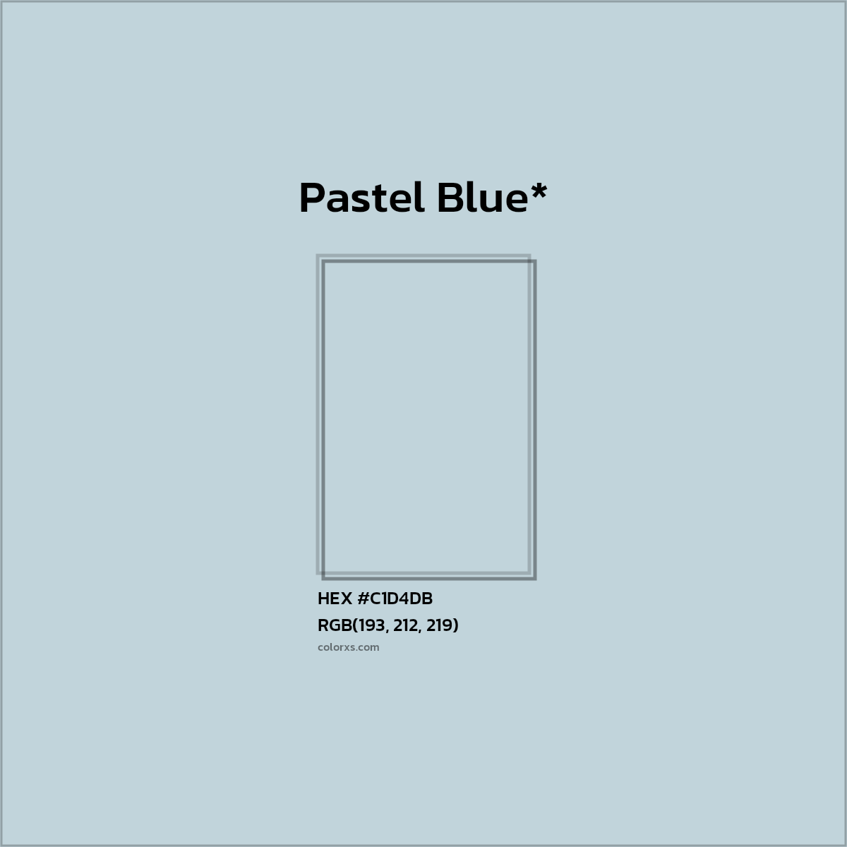 HEX #C1D4DB Color Name, Color Code, Palettes, Similar Paints, Images