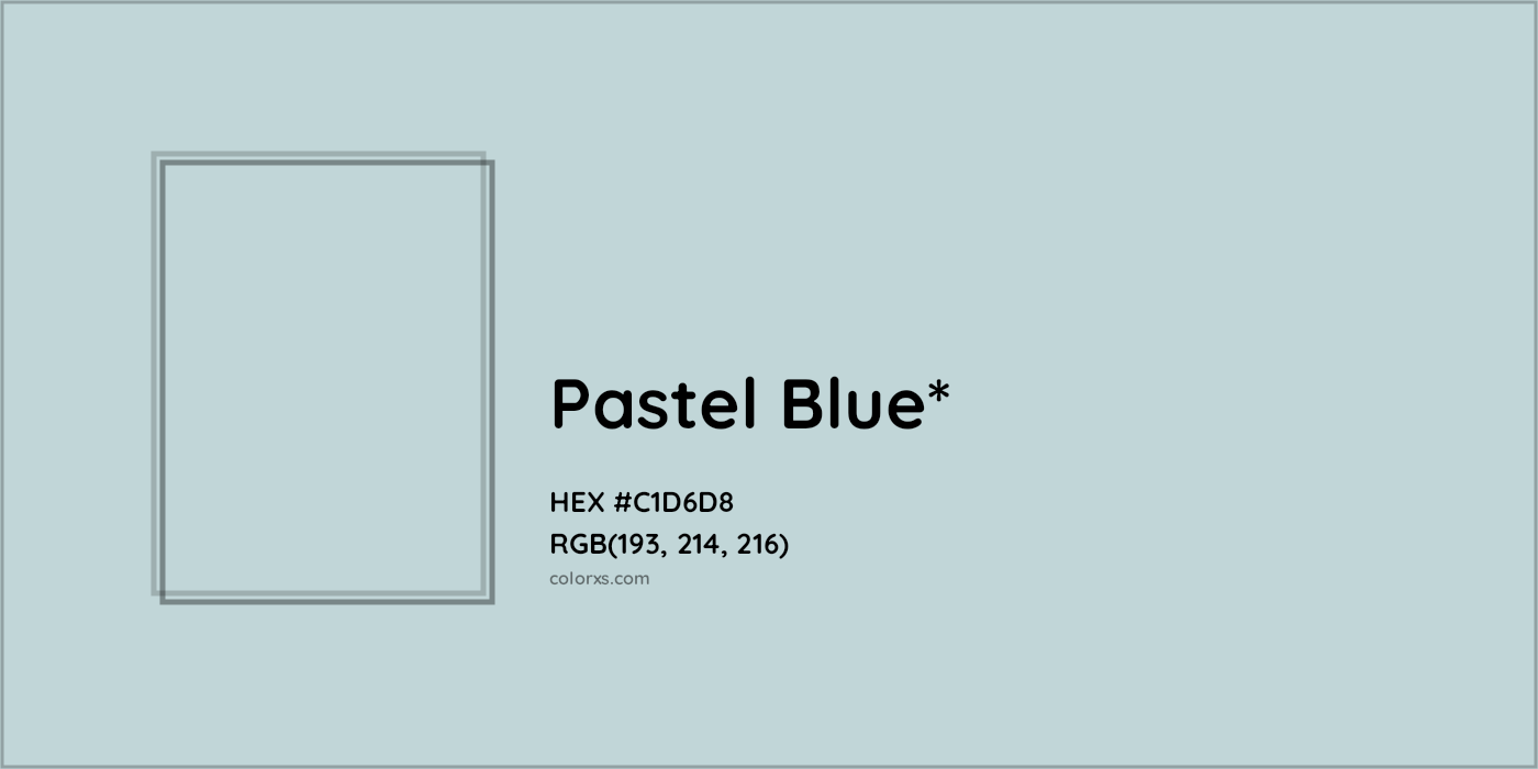 HEX #C1D6D8 Color Name, Color Code, Palettes, Similar Paints, Images