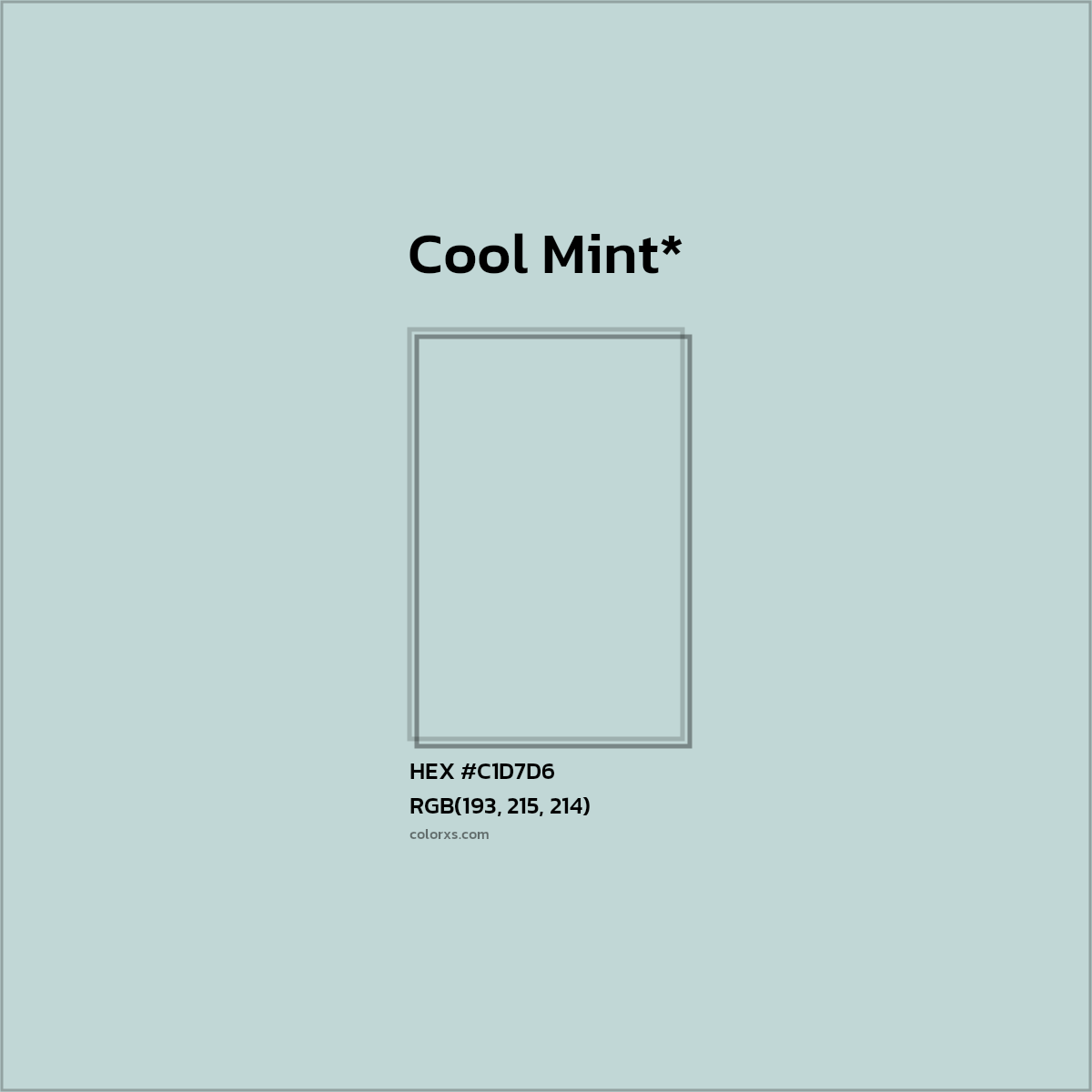 HEX #C1D7D6 Color Name, Color Code, Palettes, Similar Paints, Images