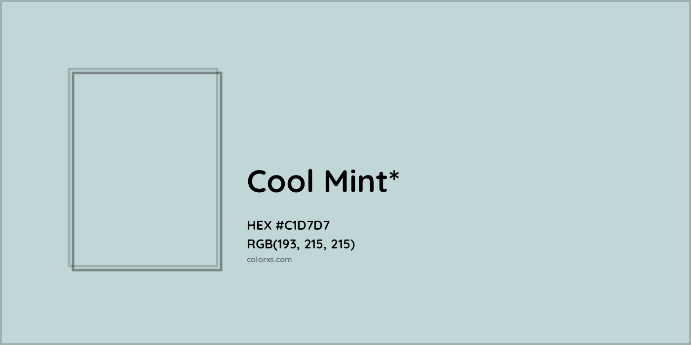 HEX #C1D7D7 Color Name, Color Code, Palettes, Similar Paints, Images