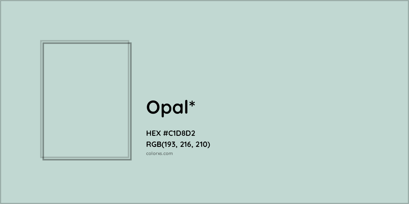HEX #C1D8D2 Color Name, Color Code, Palettes, Similar Paints, Images
