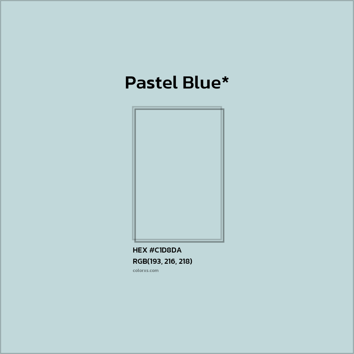 HEX #C1D8DA Color Name, Color Code, Palettes, Similar Paints, Images