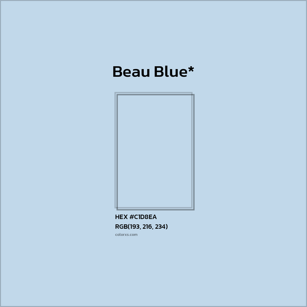 HEX #C1D8EA Color Name, Color Code, Palettes, Similar Paints, Images