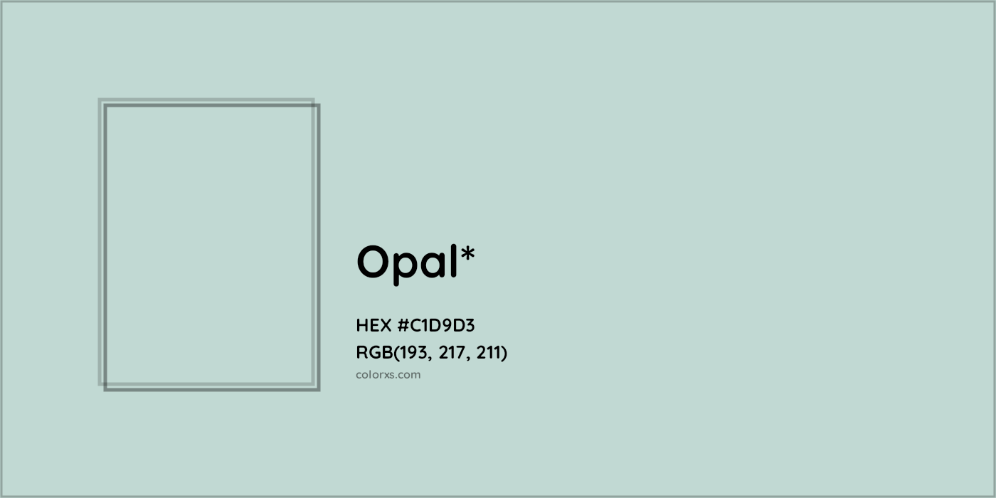HEX #C1D9D3 Color Name, Color Code, Palettes, Similar Paints, Images