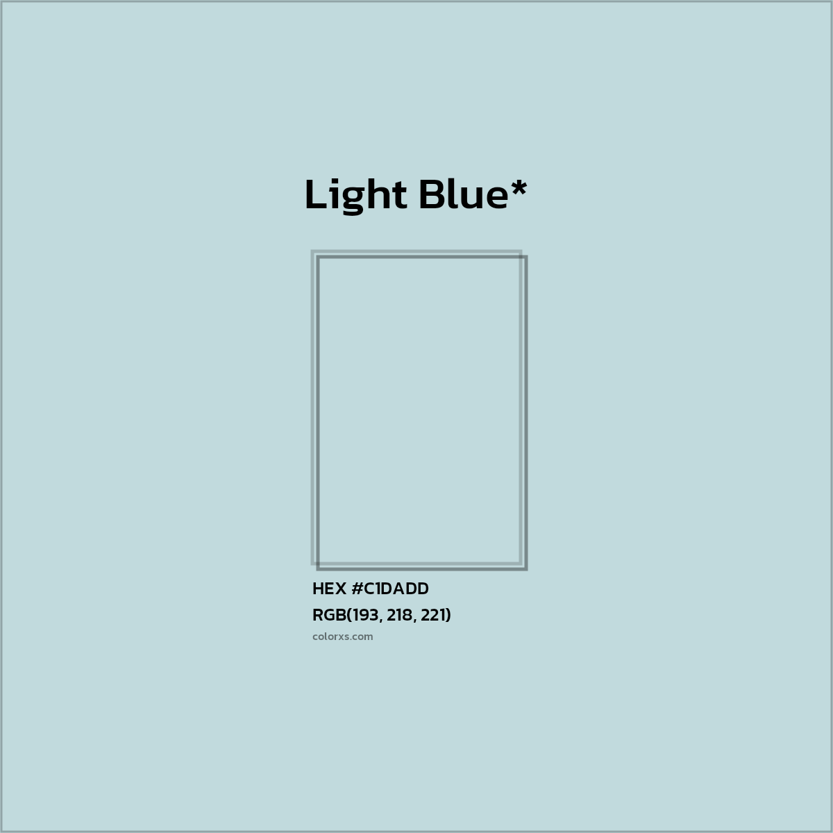HEX #C1DADD Color Name, Color Code, Palettes, Similar Paints, Images