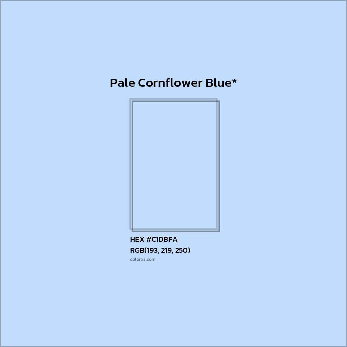 HEX #C1DBFA Color Name, Color Code, Palettes, Similar Paints, Images