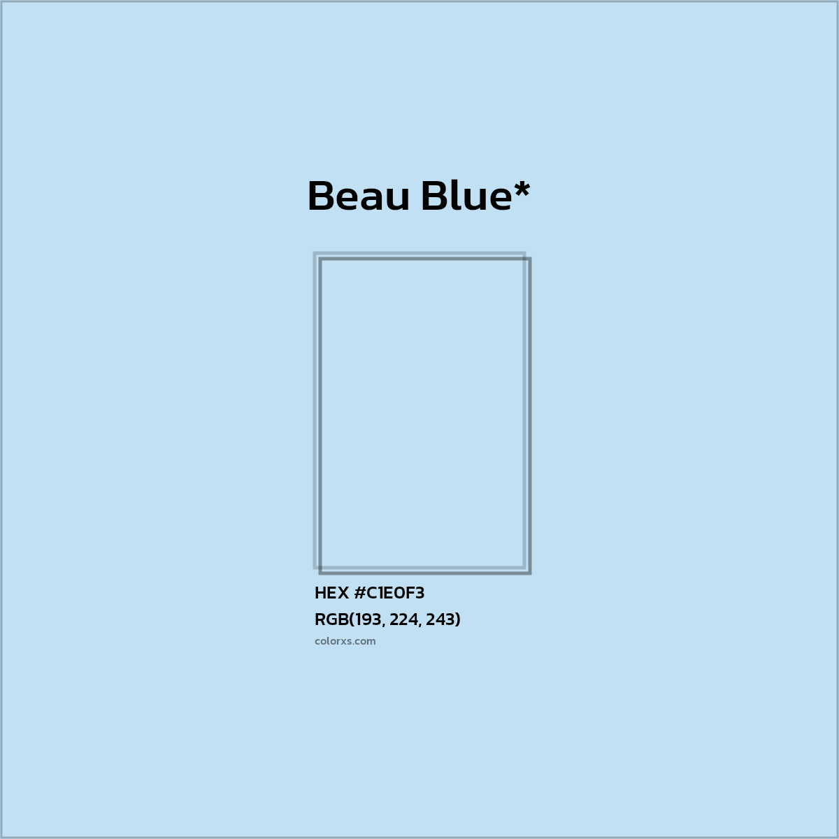 HEX #C1E0F3 Color Name, Color Code, Palettes, Similar Paints, Images