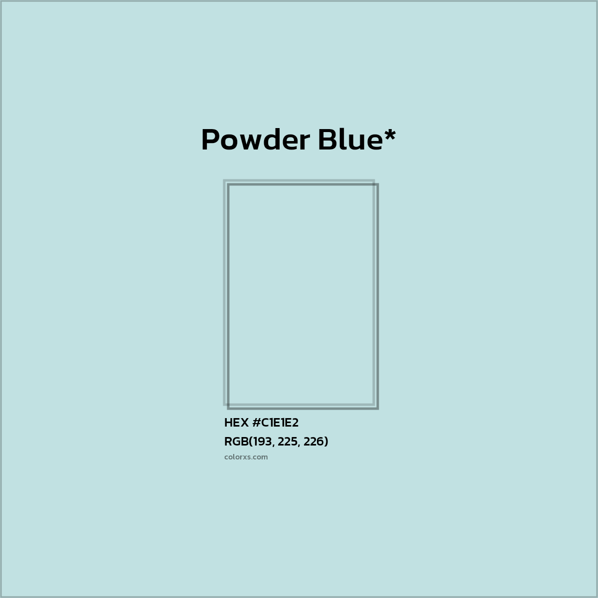 HEX #C1E1E2 Color Name, Color Code, Palettes, Similar Paints, Images