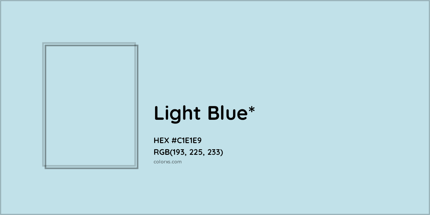 HEX #C1E1E9 Color Name, Color Code, Palettes, Similar Paints, Images