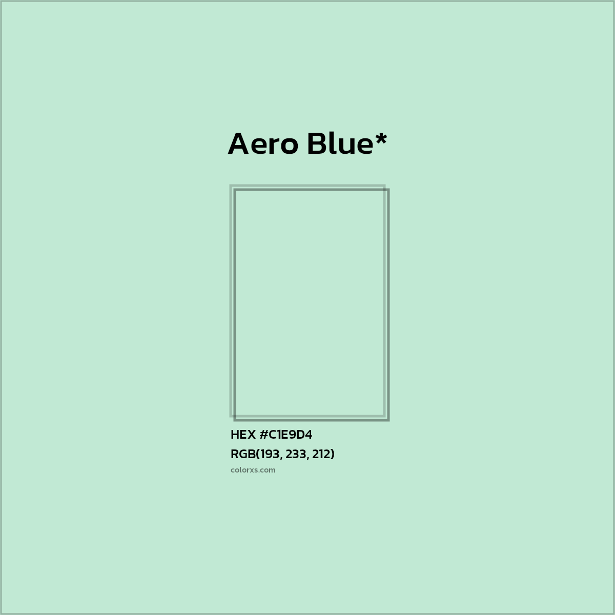 HEX #C1E9D4 Color Name, Color Code, Palettes, Similar Paints, Images