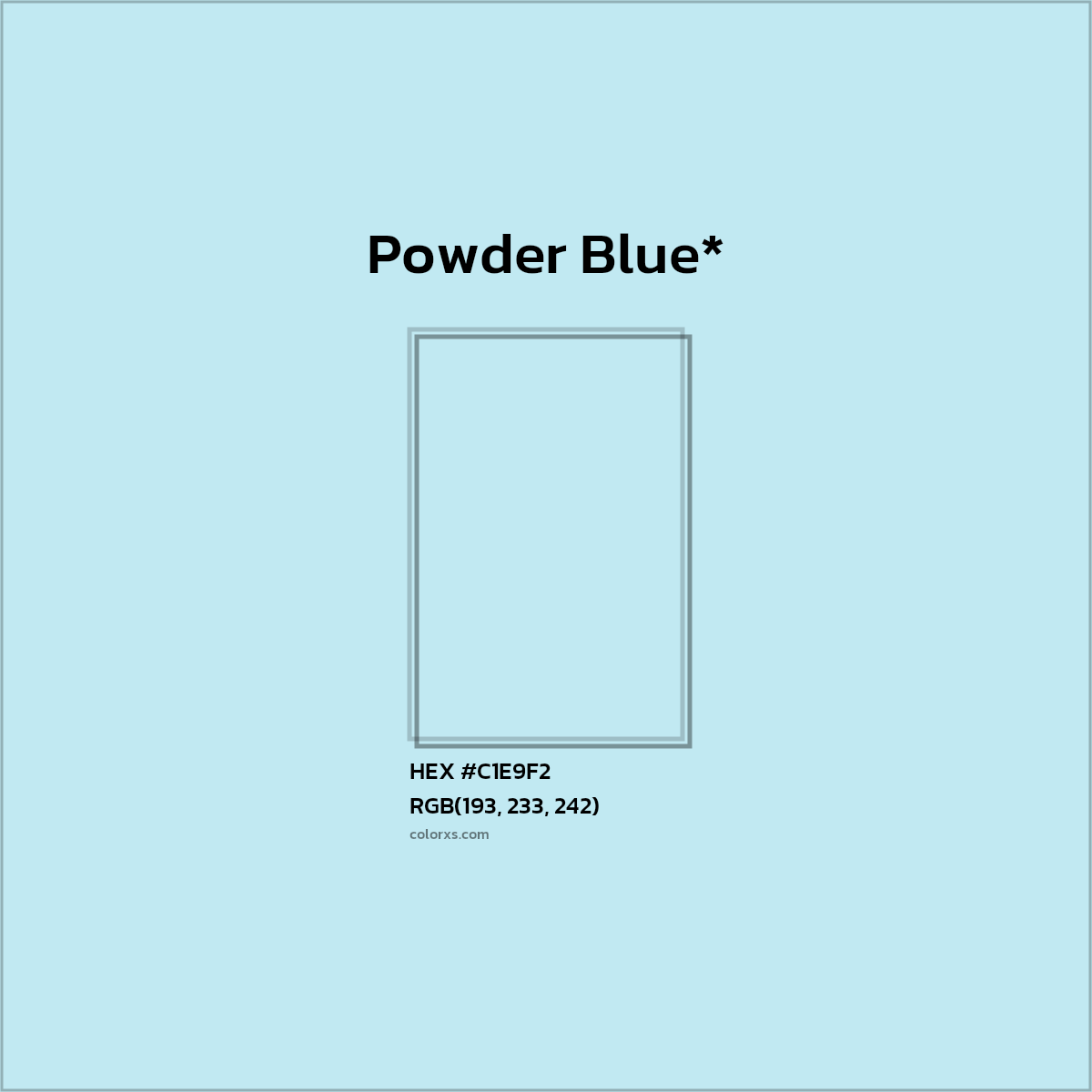 HEX #C1E9F2 Color Name, Color Code, Palettes, Similar Paints, Images