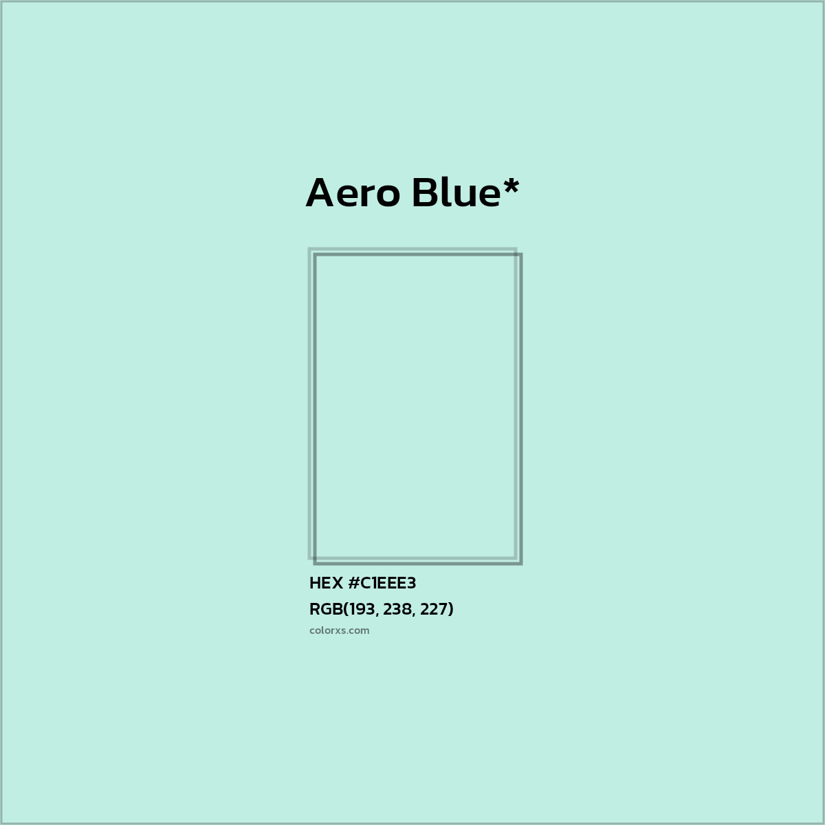HEX #C1EEE3 Color Name, Color Code, Palettes, Similar Paints, Images