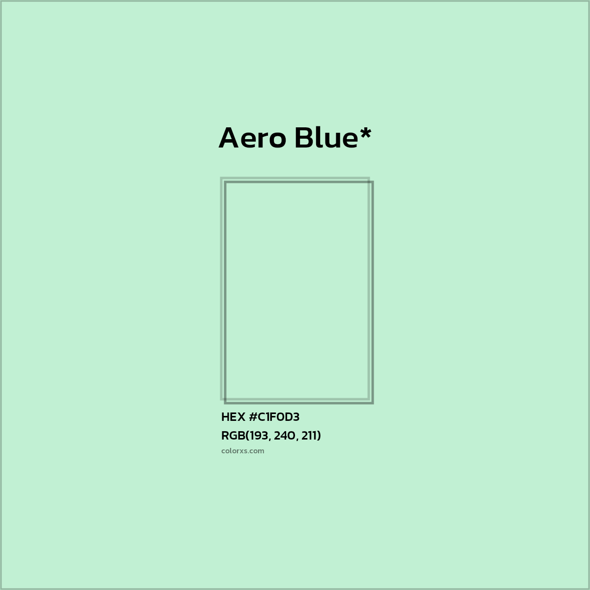 HEX #C1F0D3 Color Name, Color Code, Palettes, Similar Paints, Images
