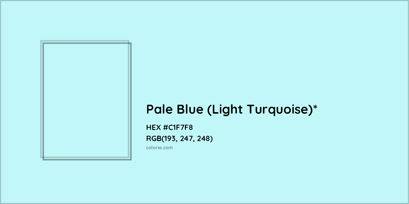 HEX #C1F7F8 Color Name, Color Code, Palettes, Similar Paints, Images