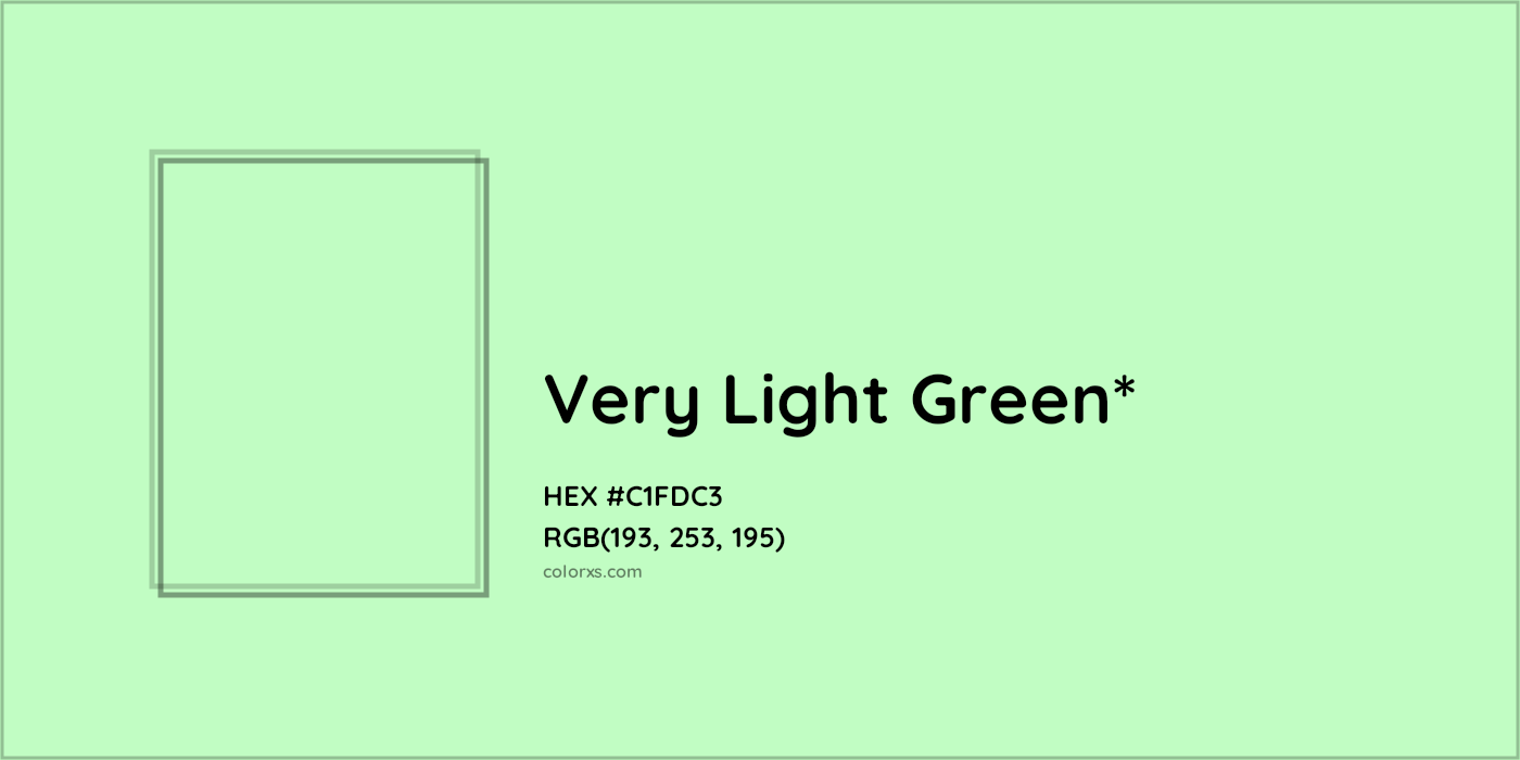 HEX #C1FDC3 Color Name, Color Code, Palettes, Similar Paints, Images