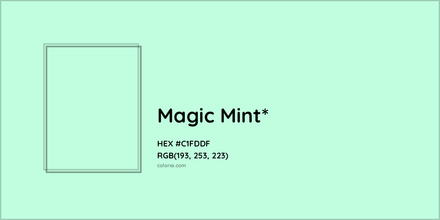 HEX #C1FDDF Color Name, Color Code, Palettes, Similar Paints, Images