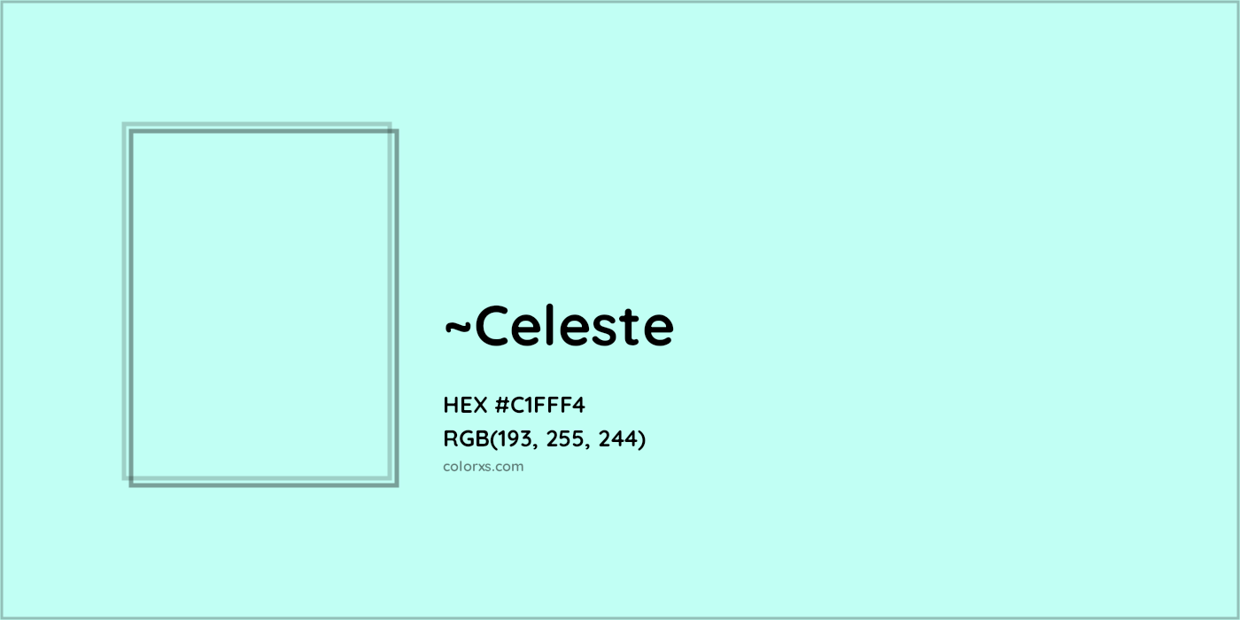HEX #C1FFF4 Color Name, Color Code, Palettes, Similar Paints, Images