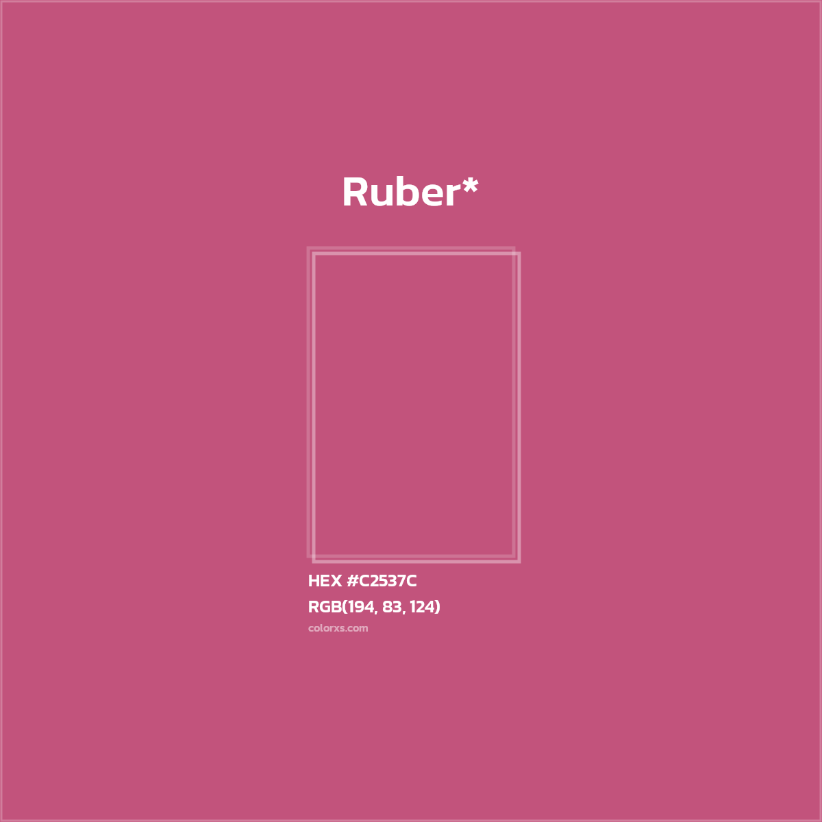 HEX #C2537C Color Name, Color Code, Palettes, Similar Paints, Images