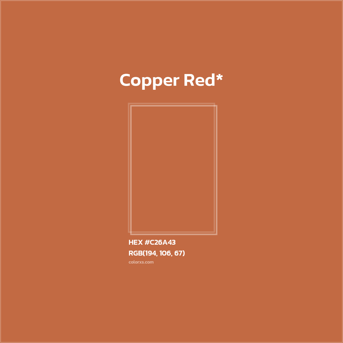 HEX #C26A43 Color Name, Color Code, Palettes, Similar Paints, Images