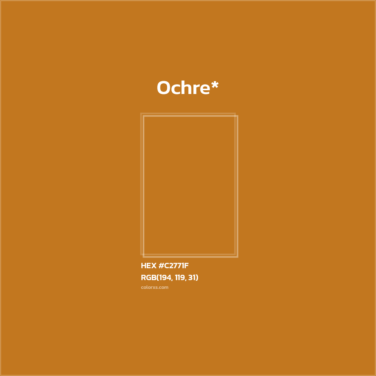 HEX #C2771F Color Name, Color Code, Palettes, Similar Paints, Images