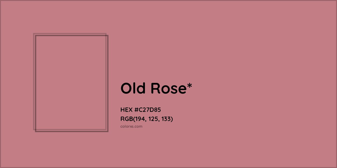 HEX #C27D85 Color Name, Color Code, Palettes, Similar Paints, Images