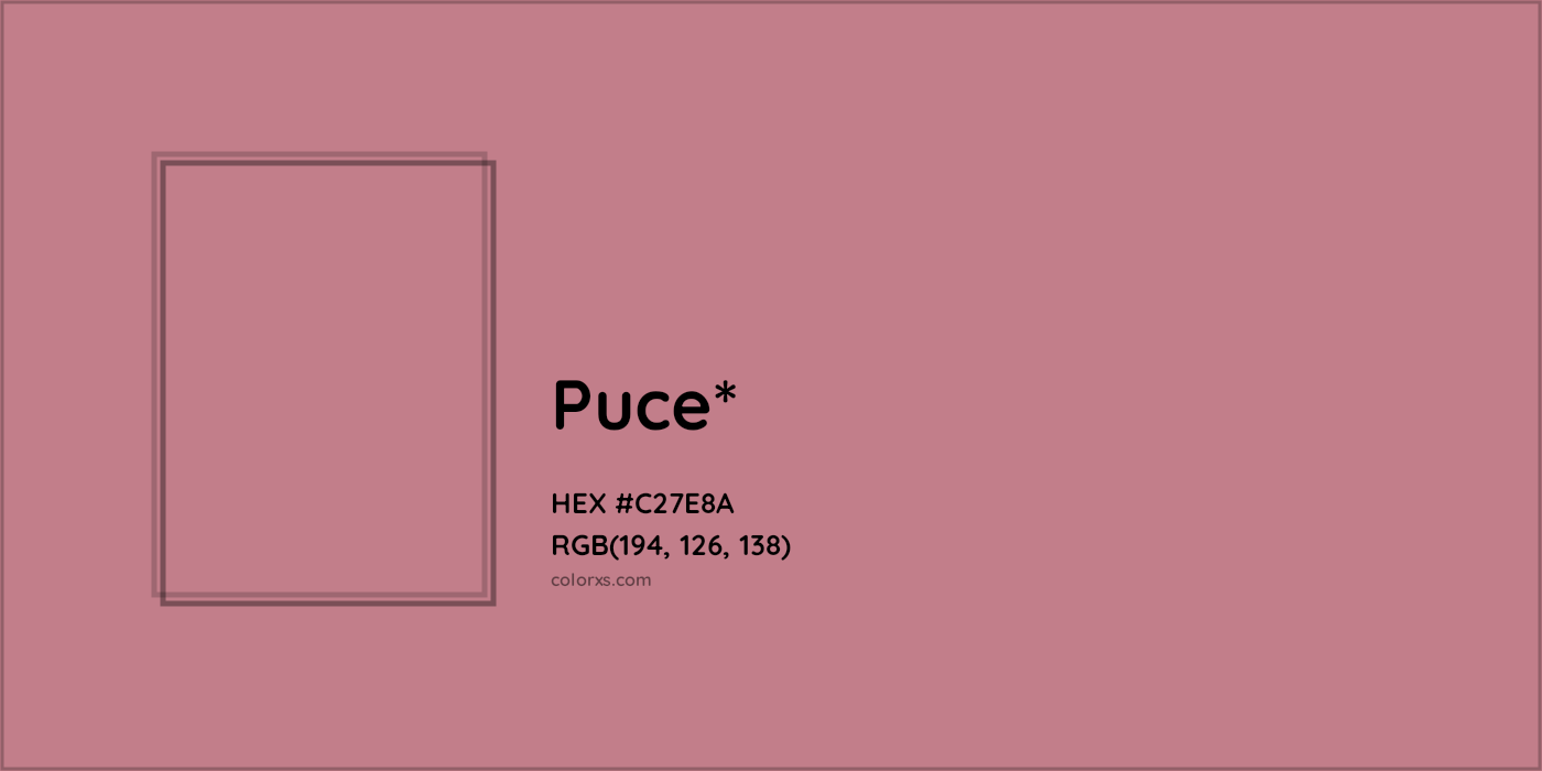 HEX #C27E8A Color Name, Color Code, Palettes, Similar Paints, Images