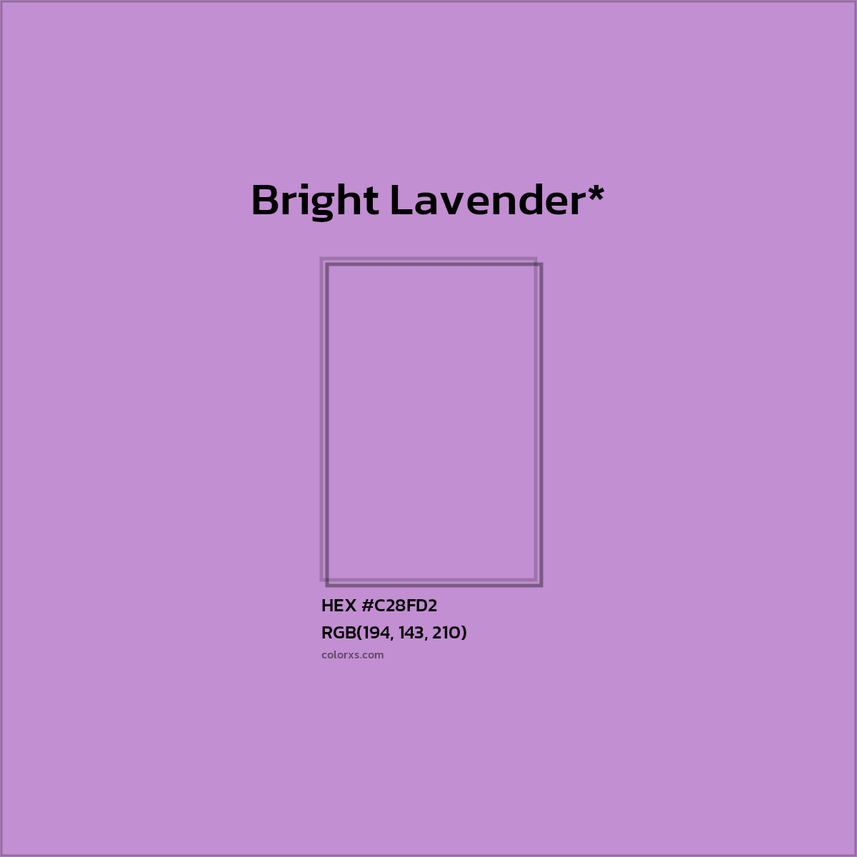 HEX #C28FD2 Color Name, Color Code, Palettes, Similar Paints, Images