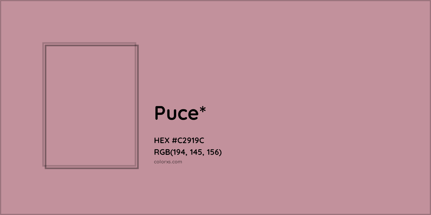 HEX #C2919C Color Name, Color Code, Palettes, Similar Paints, Images