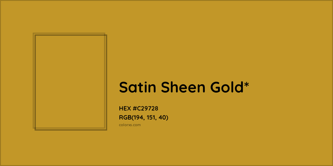 HEX #C29728 Color Name, Color Code, Palettes, Similar Paints, Images