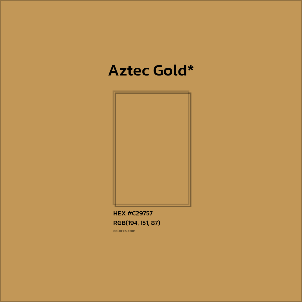 HEX #C29757 Color Name, Color Code, Palettes, Similar Paints, Images