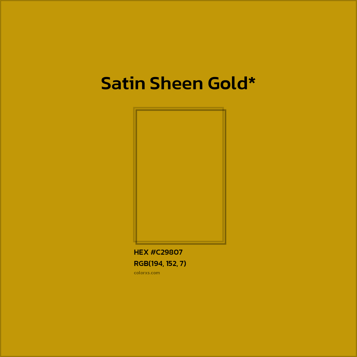 HEX #C29807 Color Name, Color Code, Palettes, Similar Paints, Images